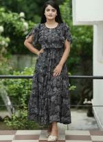 Georgette Multi Colour Casual Wear Printed Readymade Gown